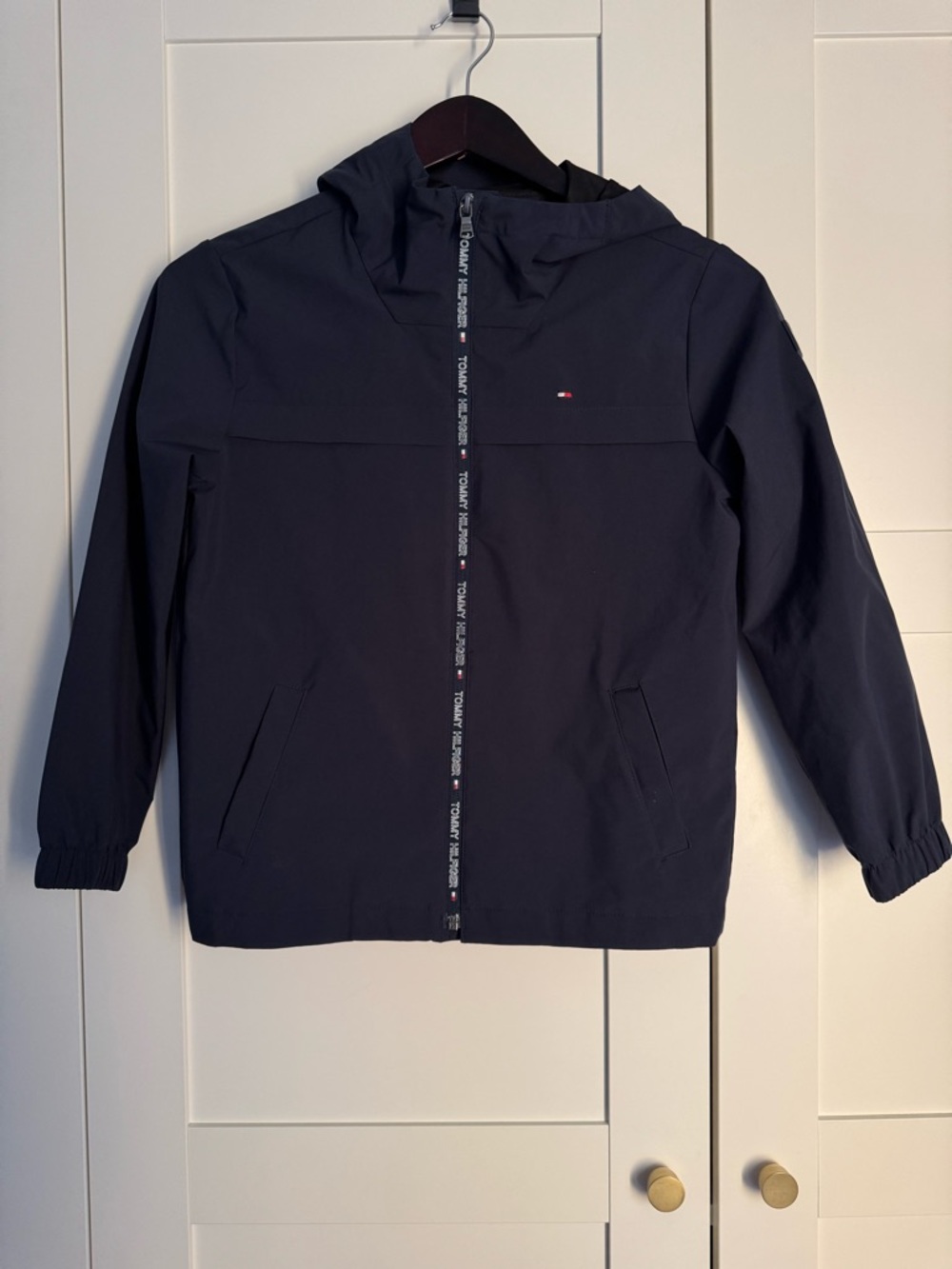 Tommy Hilfiger Boy’s Lightweight Navy Hooded Jacket Size 8-10 Medium